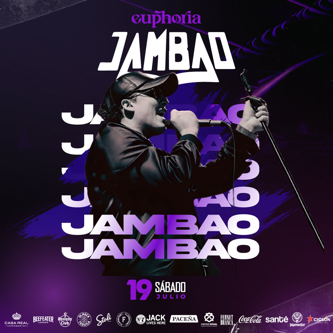 Euphoria presenta Jambao en Vivo Fecha 19-07-2025 Sector Primera Fila