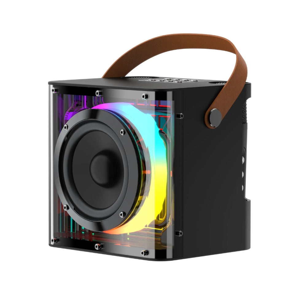 Altavoz Havit Portatil Party Booombox Bateria hasta 8 Horas Bluetooth 5.3 Potencia 15 Watts Incluye 2 Microfonos Soporta BT USB TF Aux TWS Puerto de Carga USB-C SK822BT