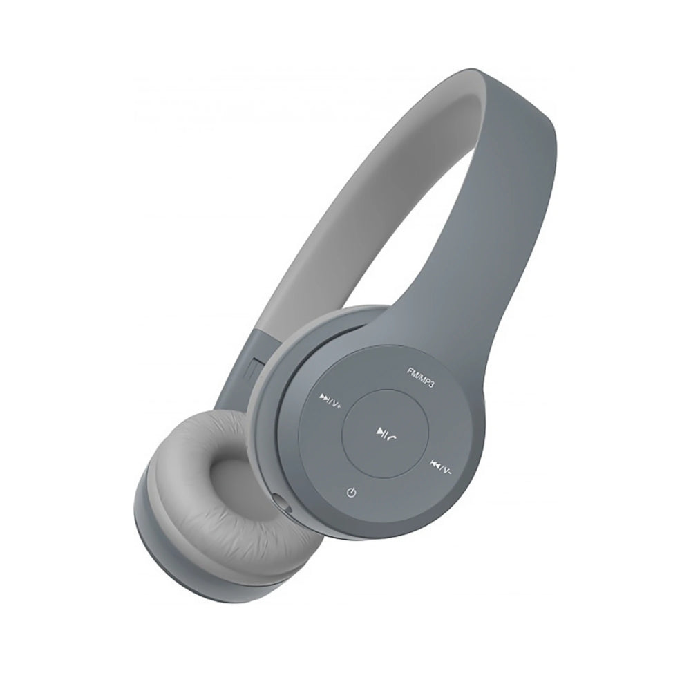 Audifonos Havit Bluetooth 4.2 Permite Subir Bajar Volumen Contestar Llamadas Funcion AUX Radio FM Micro SD color Gris HV-H2575BT-GREY