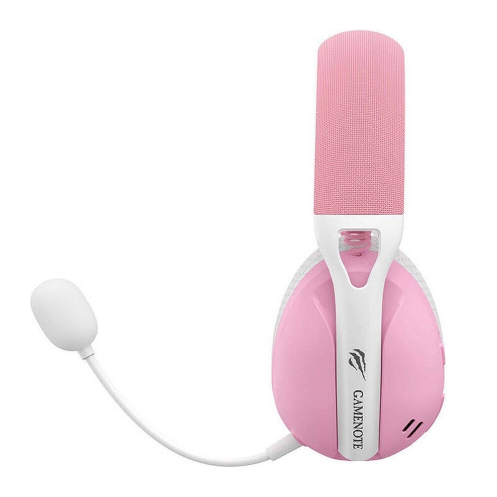 Audifonos Havit Havit Gamer Inalambricos Bateria hasta 24 Horas en modo Bluetooth 20 horas en Modo 2.4GHz MIcrofono Desmontable Ultra Ligero color Rosado Fuxi-H1-P