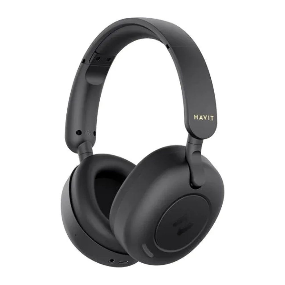 Audifonos Havit Inalambricos Bateria hasta 65 Horas Bluetooth 5.3 Cancelacion de Ruido Activa Diseño Portable color Negro H655BT-BK