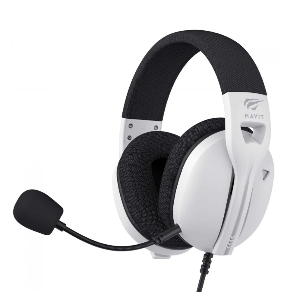 Audifonos Havit Microfono desmontable Compatible con Windows MAC PS4 PS5 XBOX Nintendo Switch Android iOS color Blanco Fuxi-H5d-WH