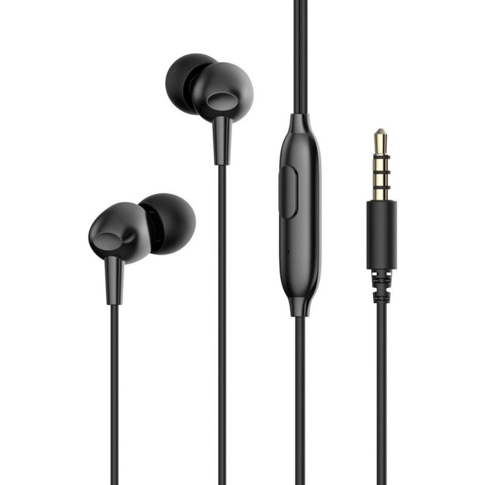 Auricular Havit Estereo Manos Libres Boton Multifuncion Puerto 3.5mm color Negro E48P-BLACK