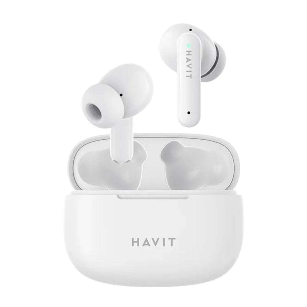 Auriculares Havit Inalambricos Estereo Tamaño Compacto Control Tactil Llamadas Nitidas Graves potentes color Negro TW967-W
