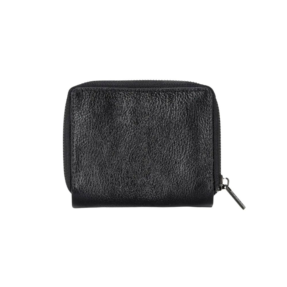 Billetera Grecia de Cuero Negro Vélez
