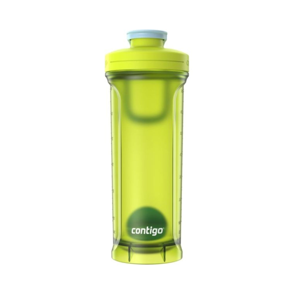 Botella Contigo Shake & Go de Acero Inoxidable de 28oz 828ml color Glacier Bolt Blu Poppy 2199298