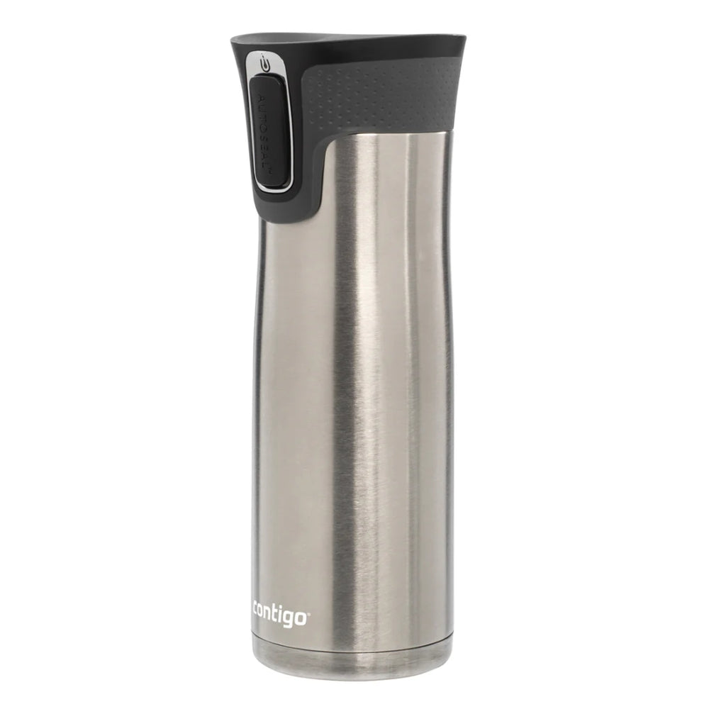 Botella Contigo Termica Autoseal West Loop de Acero Inoxidable de 20oz 591ml color Cromado 2074781