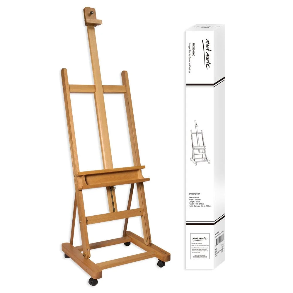 Caballete MontMarte Signature de Madera con ruedas para Lienzo hasta 120cm MCG0010C