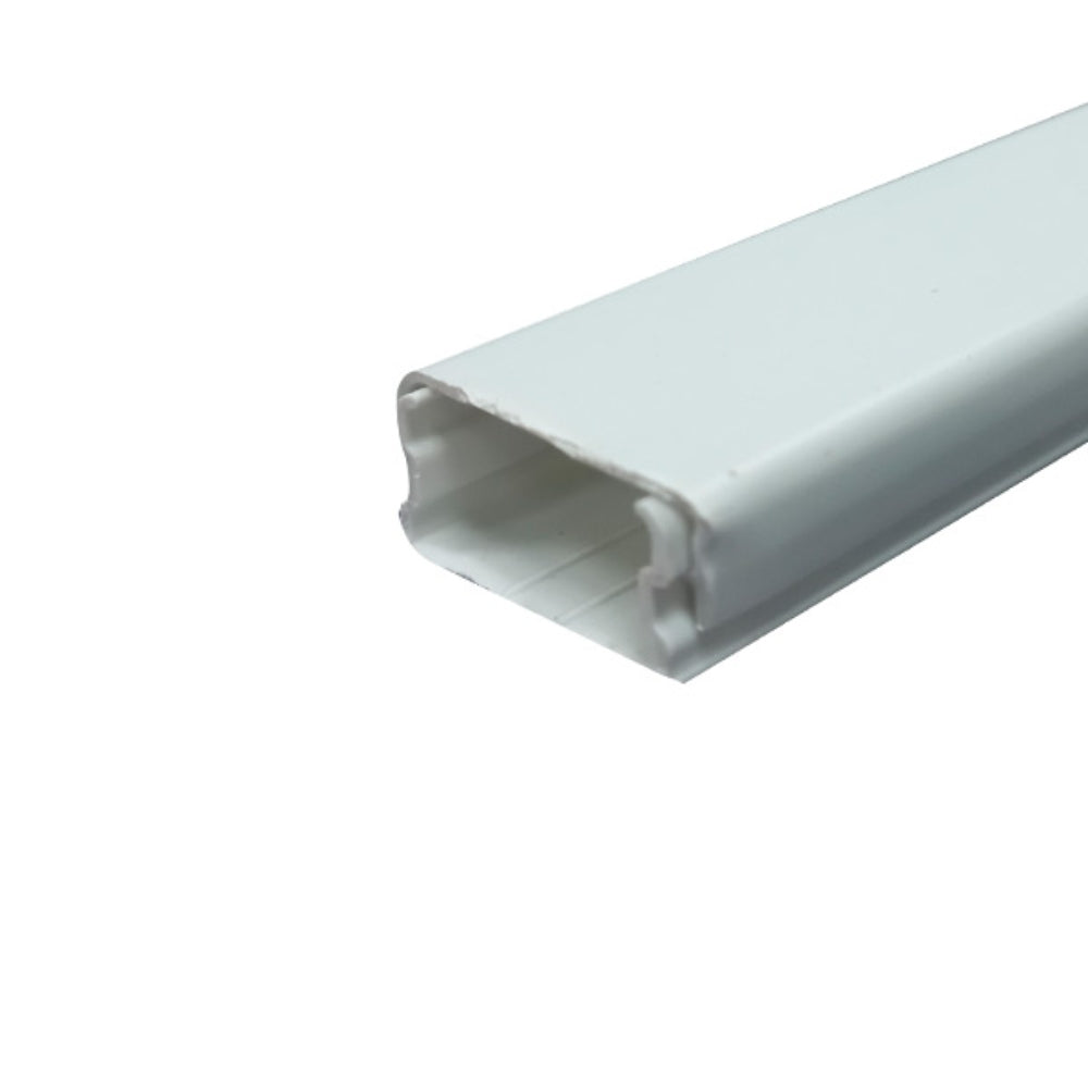 Cable Canal Dimax PVC 20x10mm Paquete de 10 Unidades Longitud 2 Metros color Blanco incluye Cinta Adhesiva S118