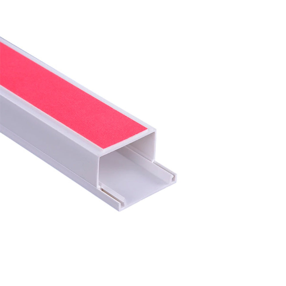Cable Canal Dimax PVC 25x25mm Paquete de 10 Unidades Longitud 2 Metros color Blanco incluye Cinta Adhesiva S115