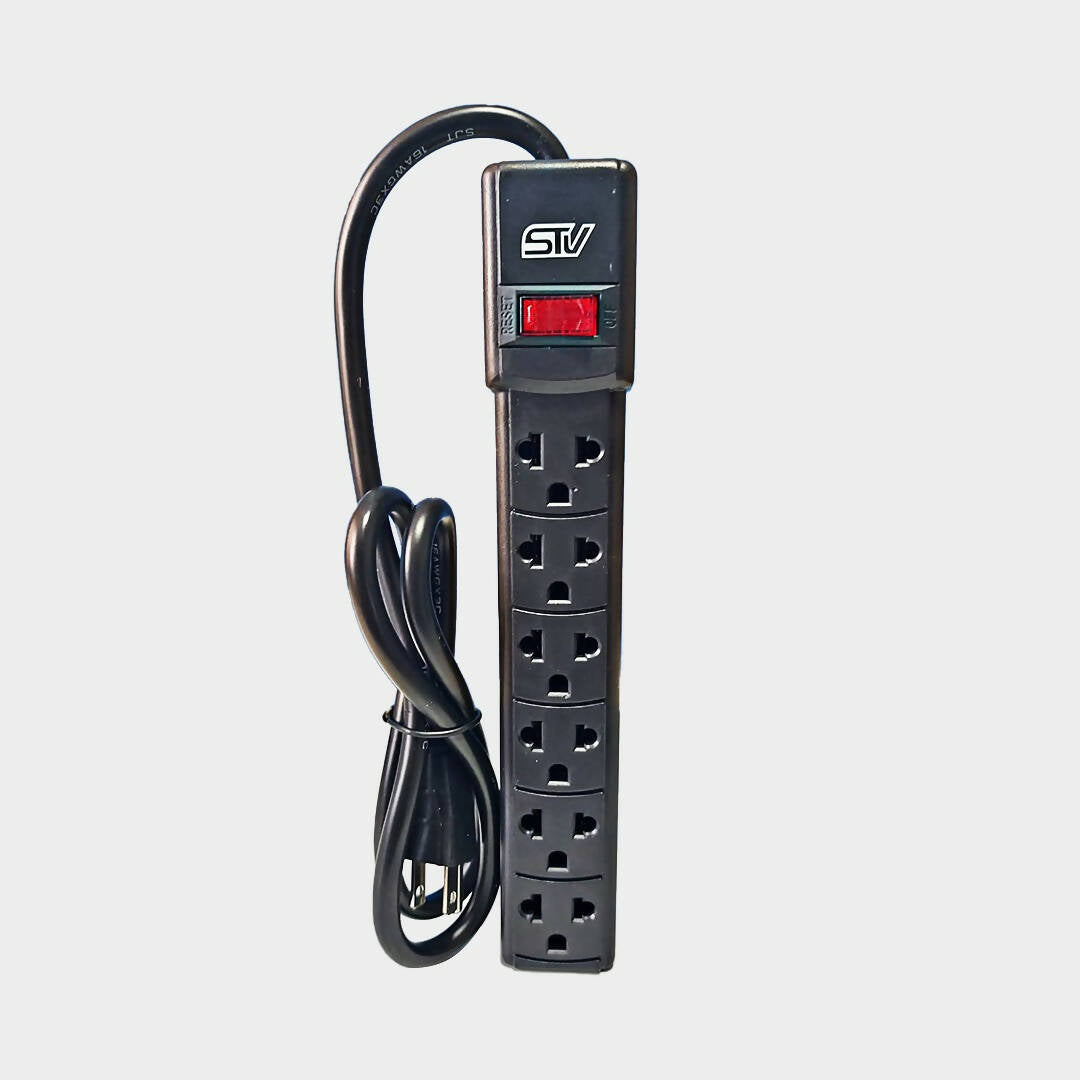 Regleta STV de 6 tomas NEMA 220VAC hasta 2200Watts ST-002B