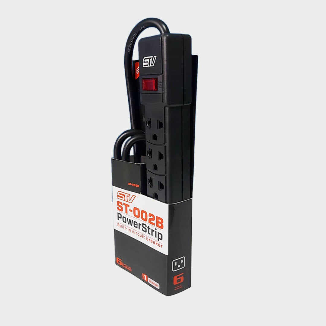 Regleta STV de 6 tomas NEMA 220VAC hasta 2200Watts ST-002B