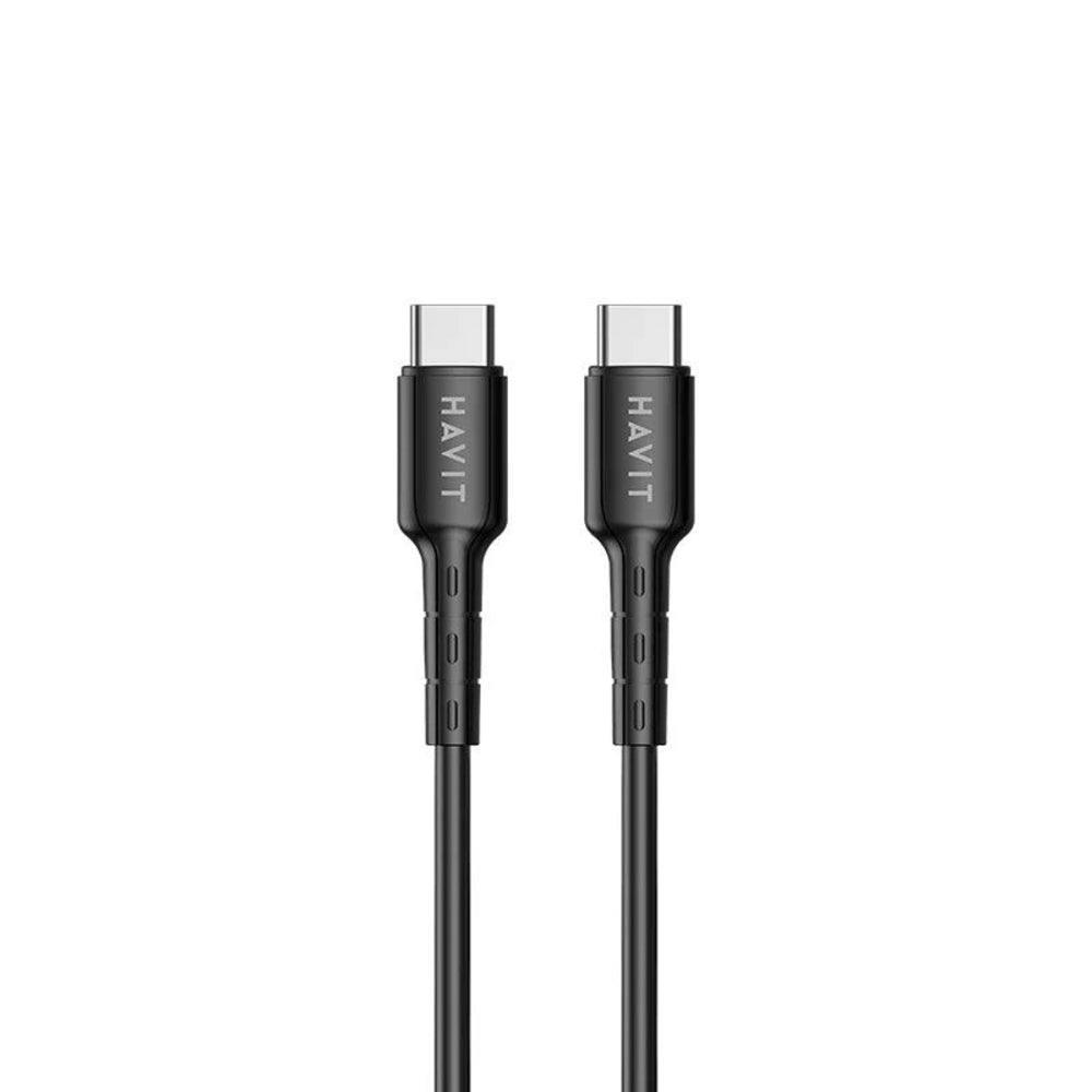 Cable USB-C a USB-C Havit PD60W 3Amp Cable de Carga y Transmision de Datos CB6235-BLACK