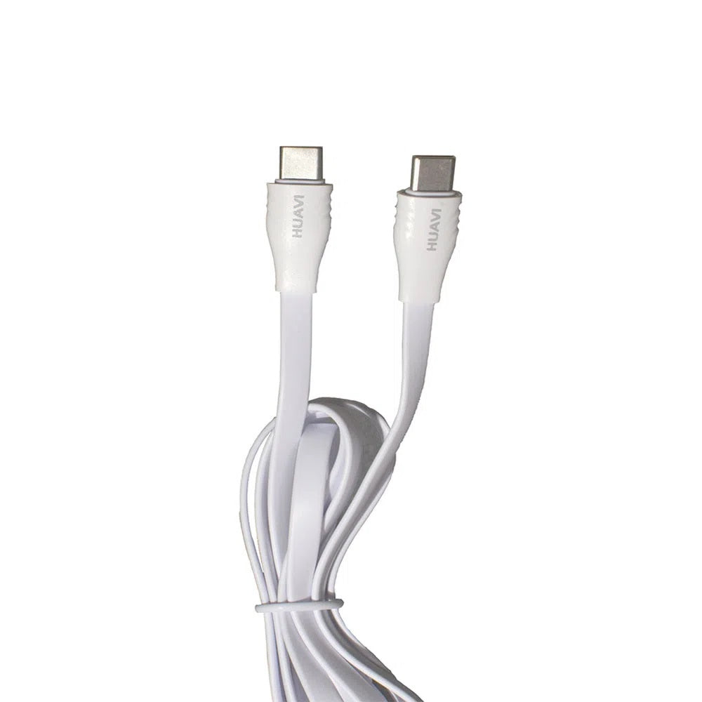 Cable Usb Huavi U10 Tipo C a Tipo C 1M Blanco