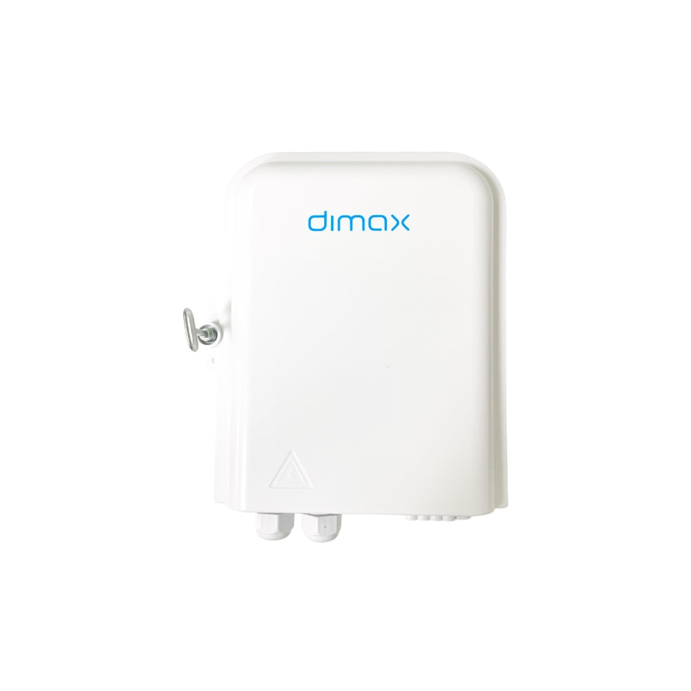 Caja de Distribucion Dimax de Fibra Optica FTTH de 8 Puertos LC SC FC IP65 color Blanco C728