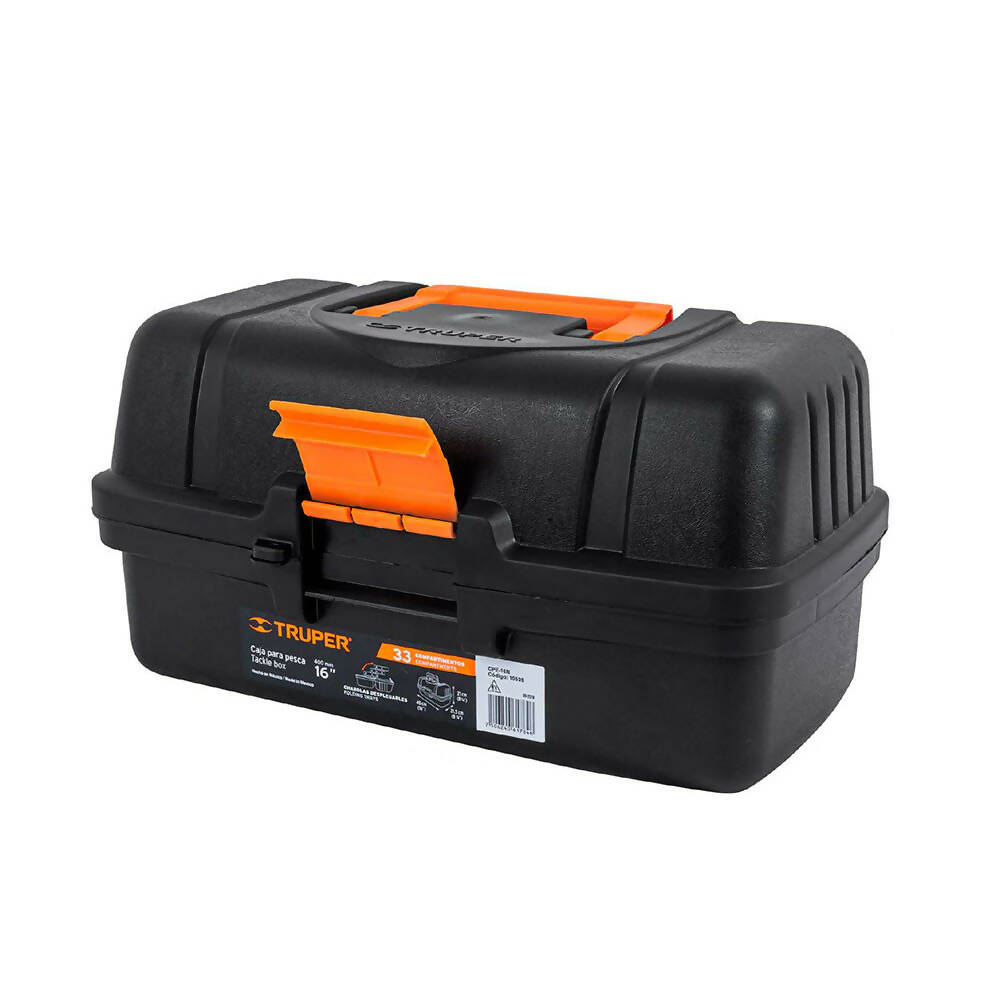Caja para Pesca de Truper con 3 Bandejas Deslizables