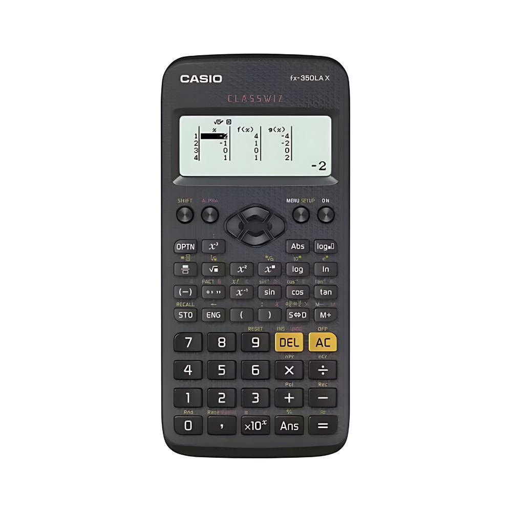 Calculadora Casio Cientifica Pantalla LCD con 274 Funciones Matematicas FX-350LAX-BK