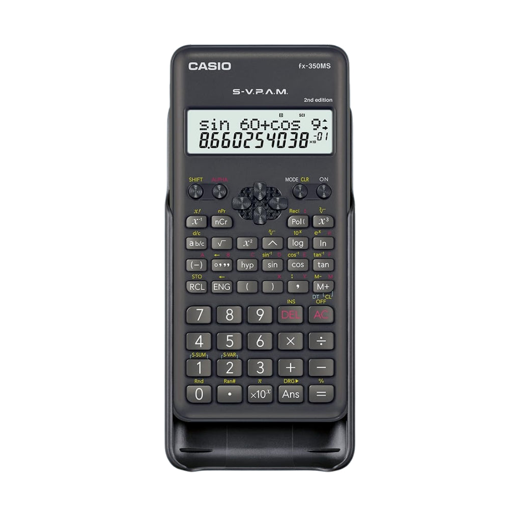 Calculadora Casio Cientifica Plus Pantalla LCD de 10 Digitos y 2 Lineas con 240 Funciones Matematicas FX-350MS-2