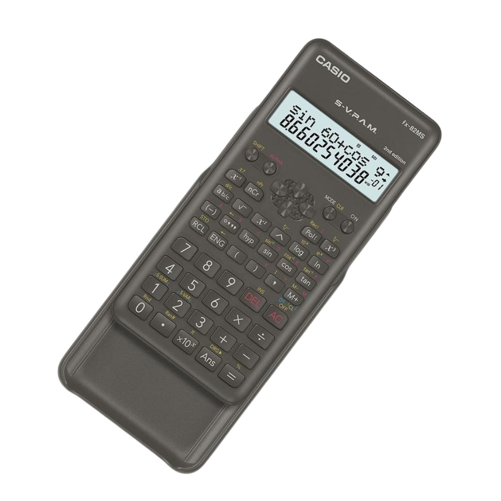 Calculadora Casio Cientifica Plus Pantalla LCD de 10 Digitos y 2 Lineas con 240 Funciones Matematicas FX-82MS-2