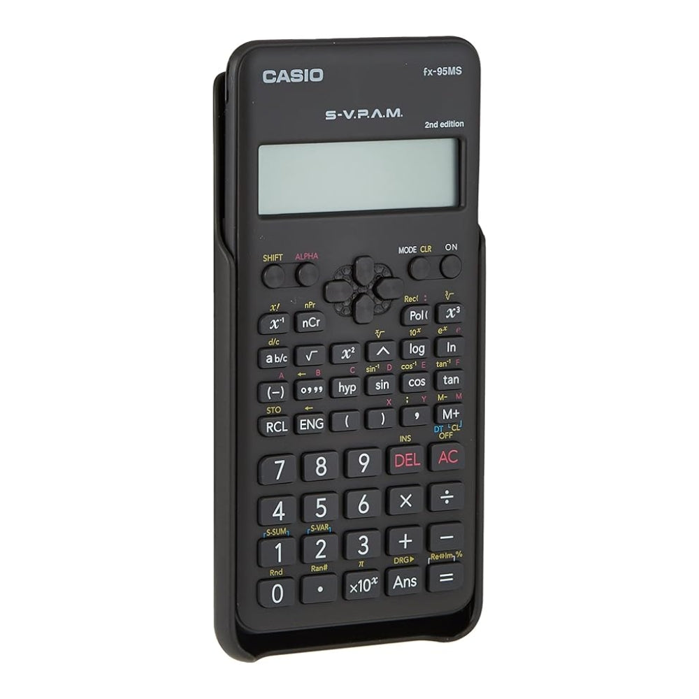 Calculadora Casio Cientifica Plus Pantalla LCD de 10 Digitos y 2 Lineas con 244 Funciones Matematicas FX-95MS-2
