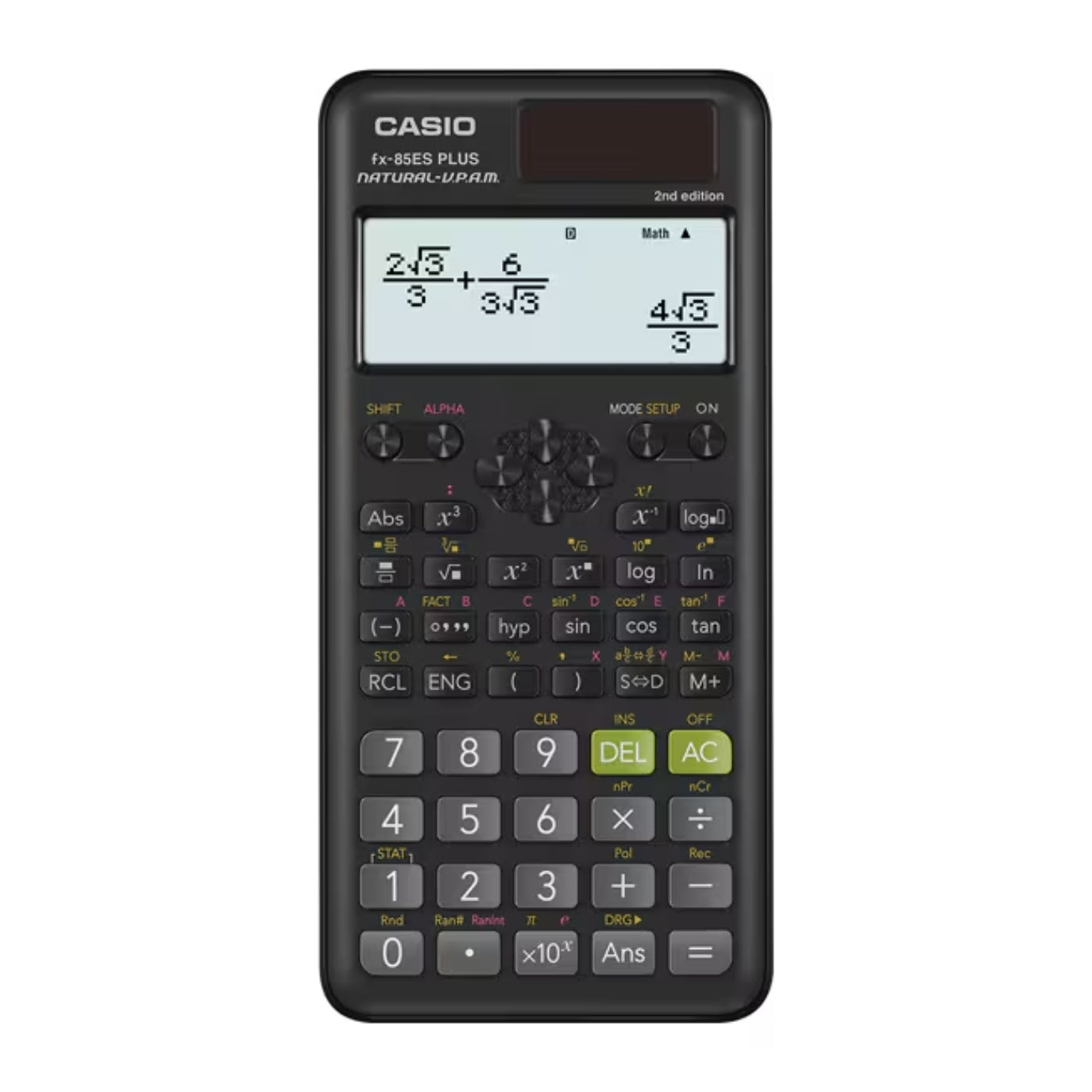 Calculadora Casio Cientifica Plus Pantalla LCD de 10 Digitos y 2 Lineas con 252 Funciones Matematicas FX-85ESPLUS