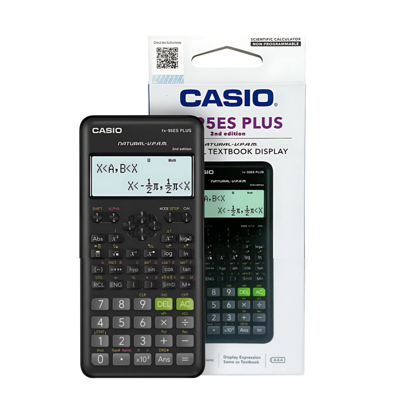 Calculadora Casio Cientifica Plus Pantalla LCD de 10 Digitos y 2 Lineas con 274 Funciones Matematicas FX-95ESPLUS2