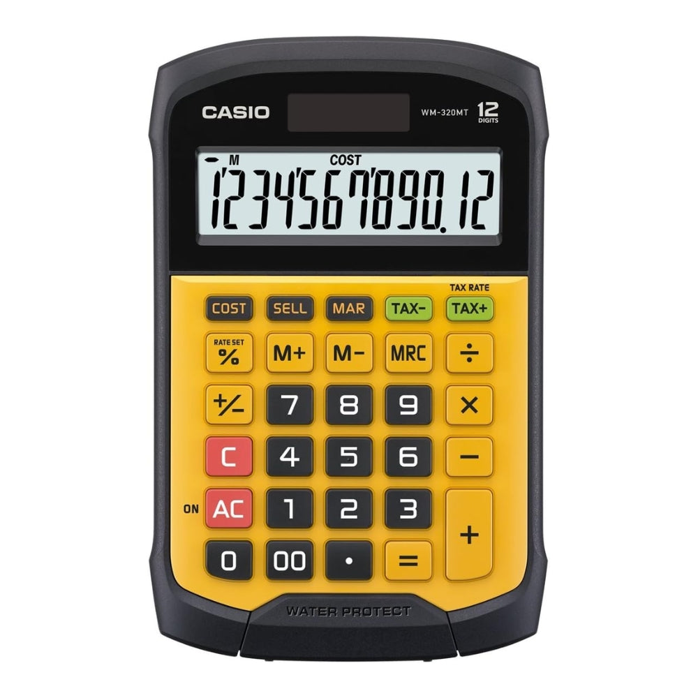 Calculadora Casio de Escritorio de 10 Digitos Pantalla LCD Resistente al Agua WM-320MT-S
