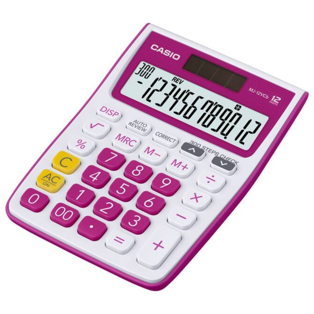 Calculadora Casio de Escritorio de 12 Digitos Pantalla LCD MJ-12VCB-RG