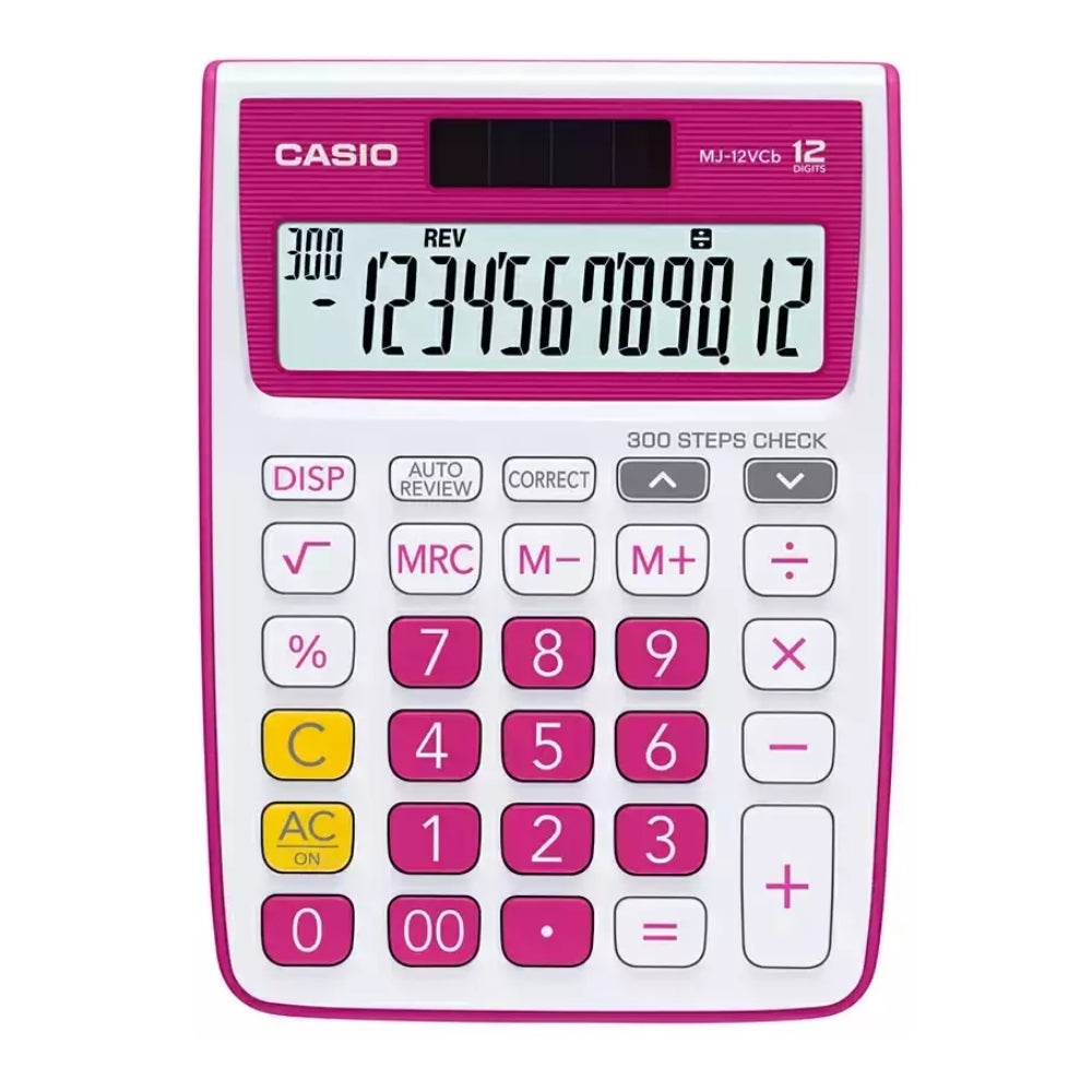 Calculadora Casio de Escritorio de 12 Digitos Pantalla LCD MJ-12VCB-RG