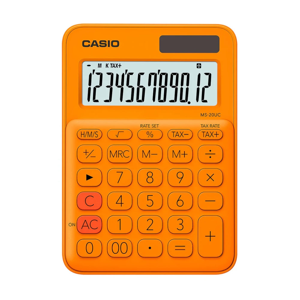 Calculadora Casio de Escritorio de 12 Digitos Pantalla LCD MS-20UC-RG