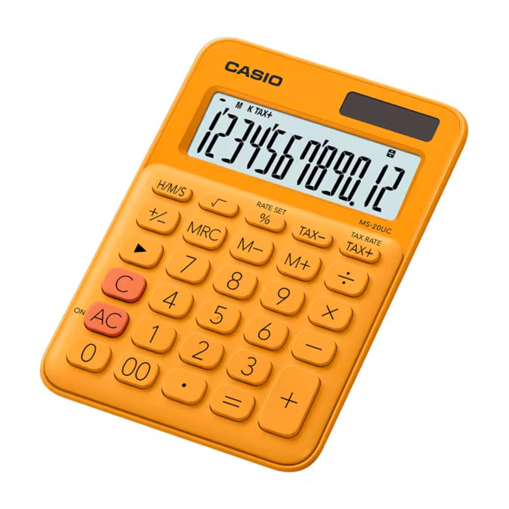 Calculadora Casio de Escritorio de 12 Digitos Pantalla LCD MS-20UC-RG