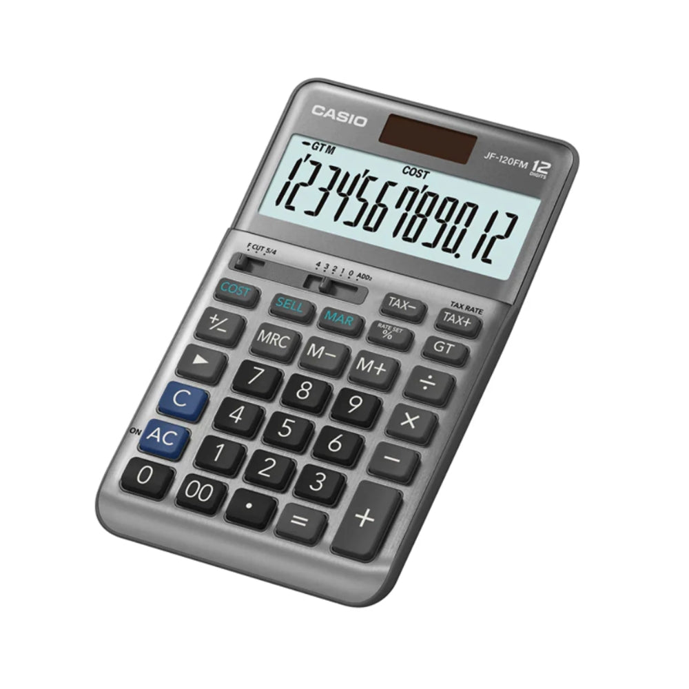 Calculadora Casio de Escritorio de 12 Digitositos Pantalla LCD JF-de 120FM