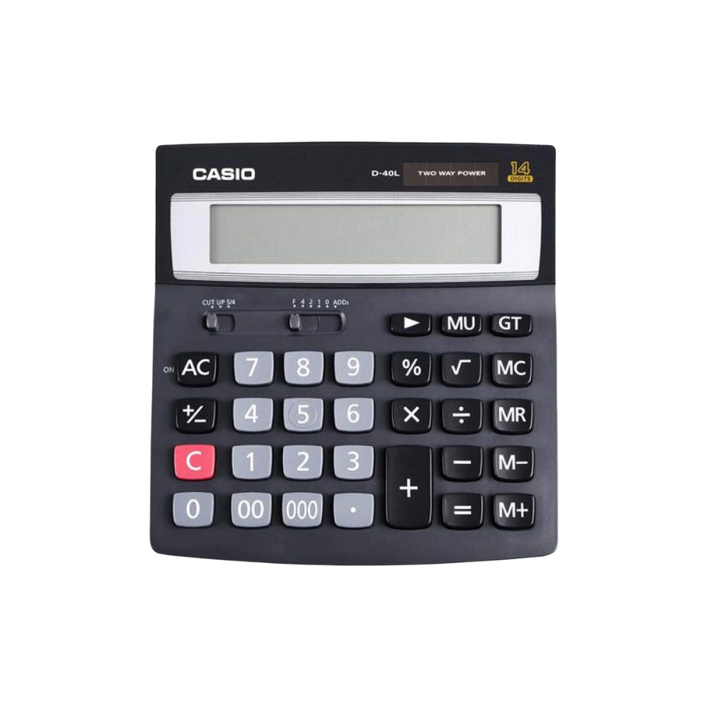 Calculadora Casio de Escritorio de 14 Digitos Pantalla LCD Grande Teclas Ergonomicas D-40L