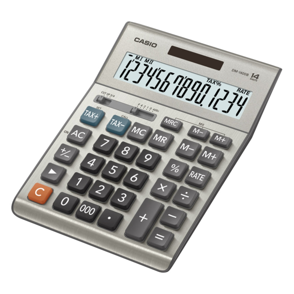 Calculadora Casio de Escritorio de 14 Digitos Pantalla LCD Grande Teclas Ergonomicas DM-1400B