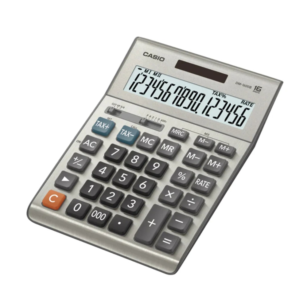 Calculadora Casio de Escritorio de 14 Digitos Pantalla LCD Grande Teclas Ergonomicas DM-1600