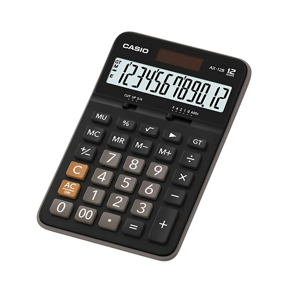 Calculadora Casio de Mesa de 12 Digitos Pantalla LCD Grande AX-12B