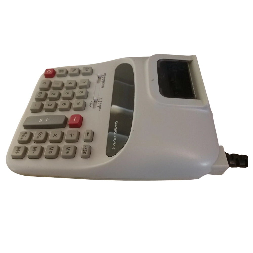 Calculadora Casio Winchadora de 10 Digitos Pantalla LCD Grande con Impresora Termica FR-510