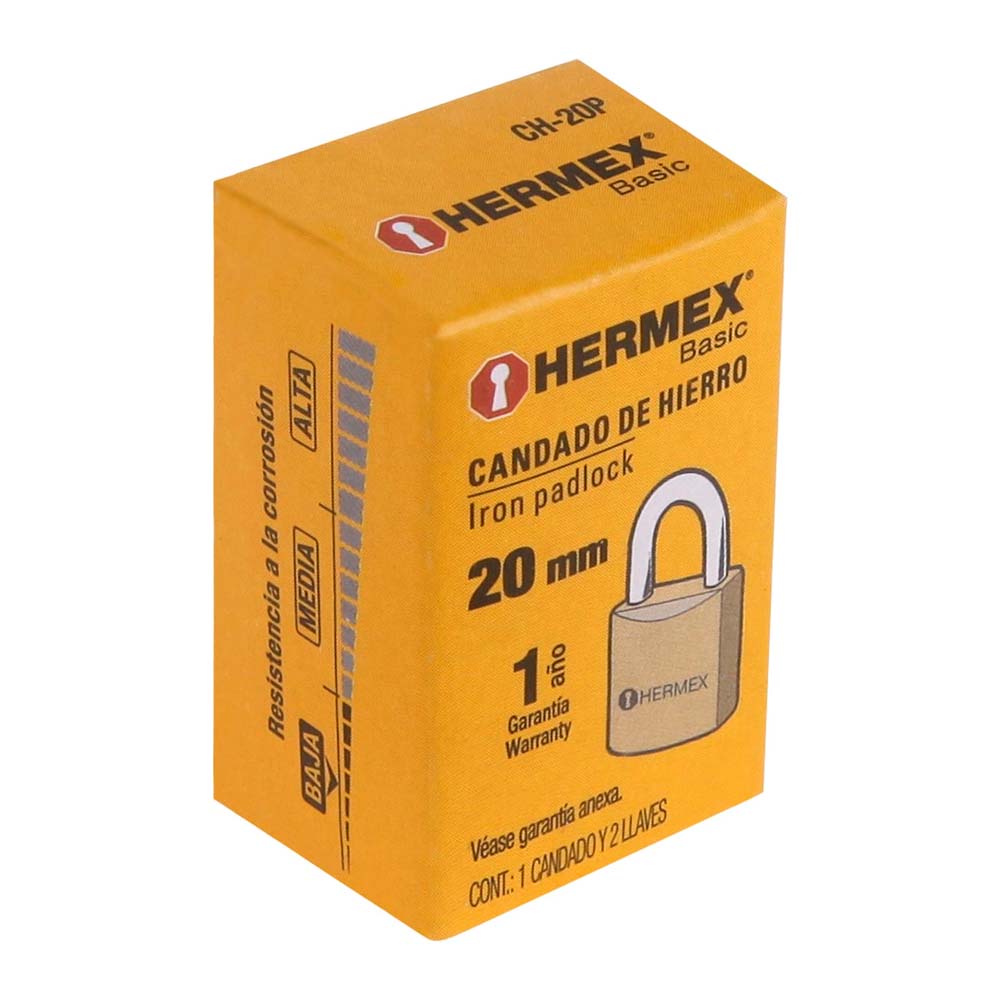 Candado Hermex de Hierro 20MM Color Latón