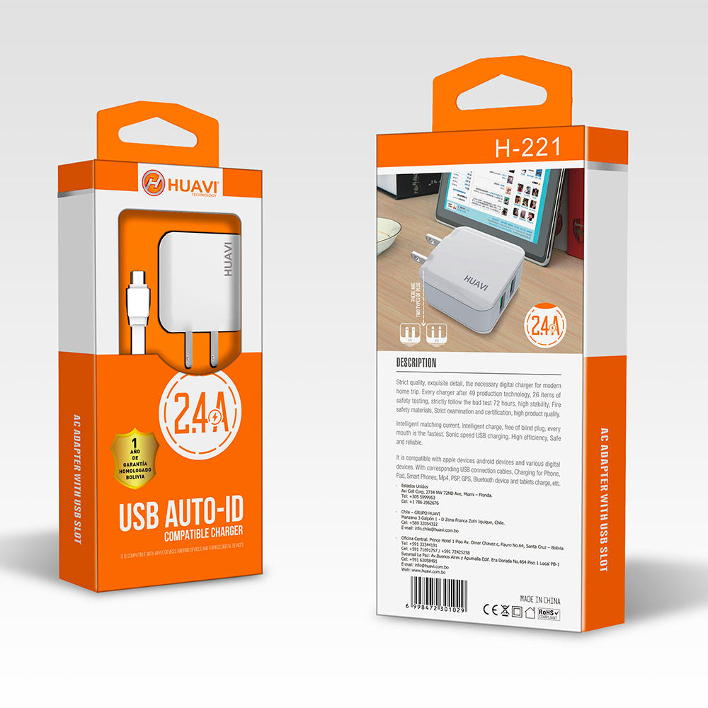 Cargador Huavi C221 para Iphone H-221/I5
