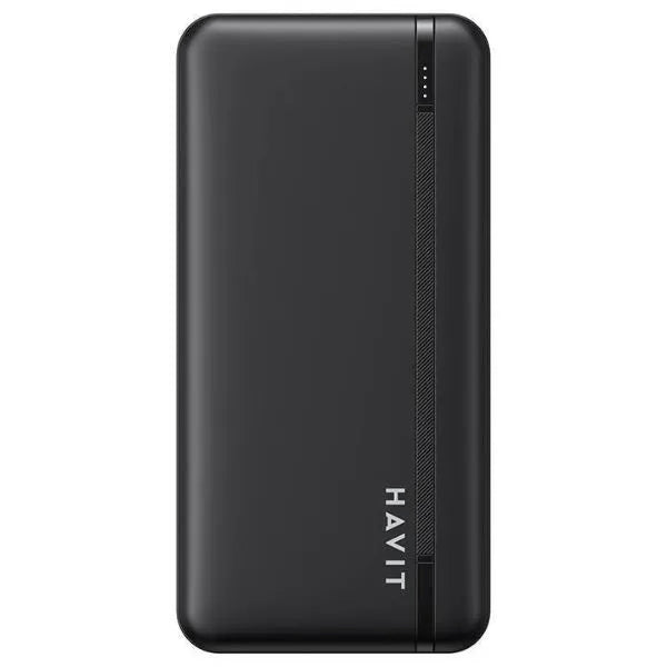 Cargador Portatil Havit Power Bank de 20.000 mAh puerto USB-A USB-C color Negro PB92-B