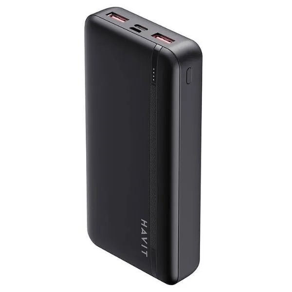 Cargador Portatil Havit Power Bank de 20.000 mAh puerto USB-A USB-C color Negro PB92-B
