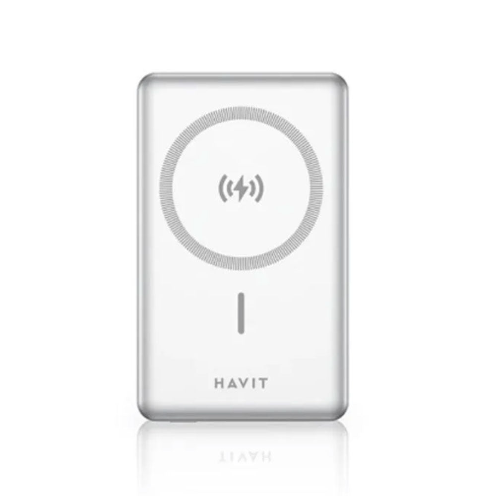 Cargador Portatil Havit Power Bank Magnetico de 10.000 mAh puerto USB-C color Gris PB5203-SV