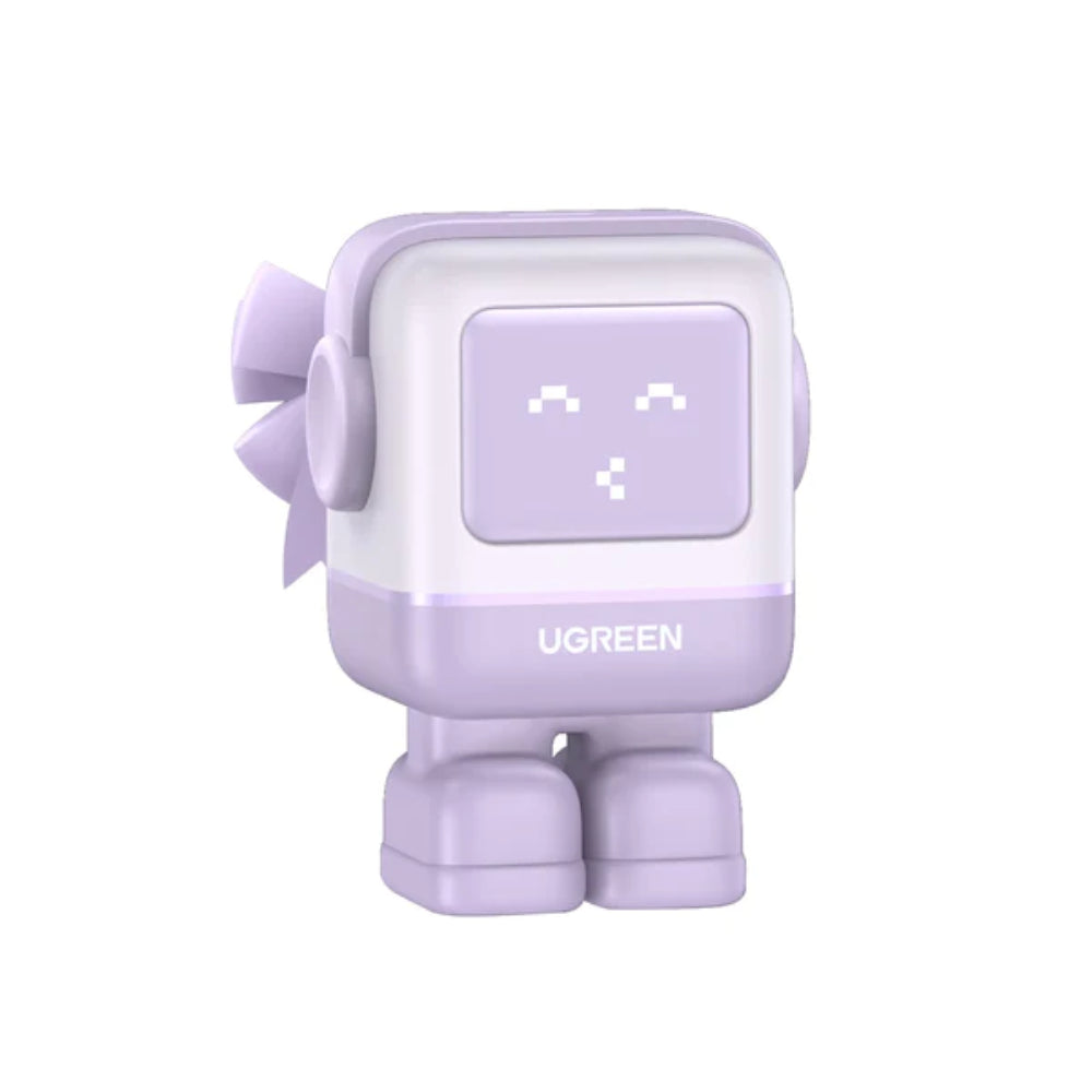 Cargador Ugreen USB-C 30W Nexode Robot GaN con Pantalla LED Proteccion Electrica color Purpura 25036