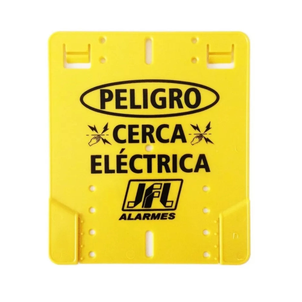 Cartel JFL para Cerca Electrica color Amarillo CRTL-JFL