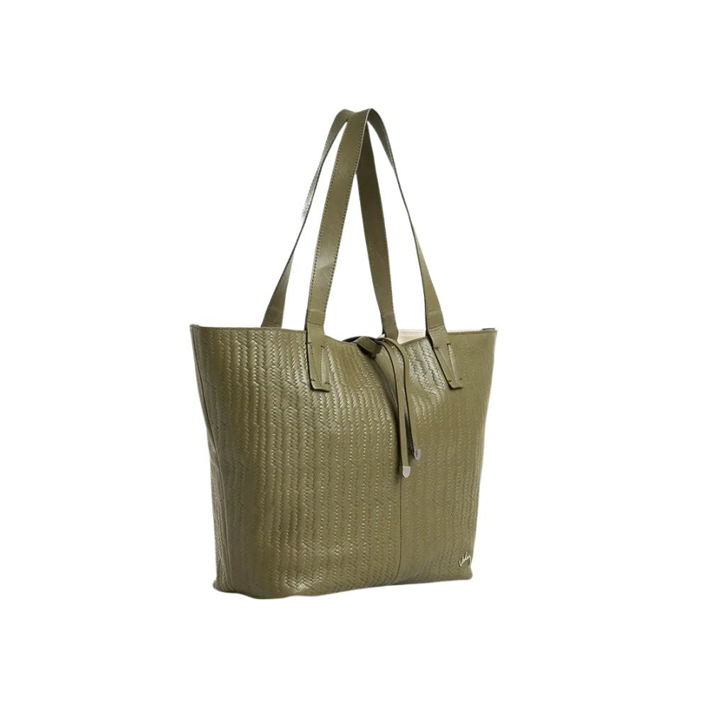 Cartera de Cuero Verde Vélez