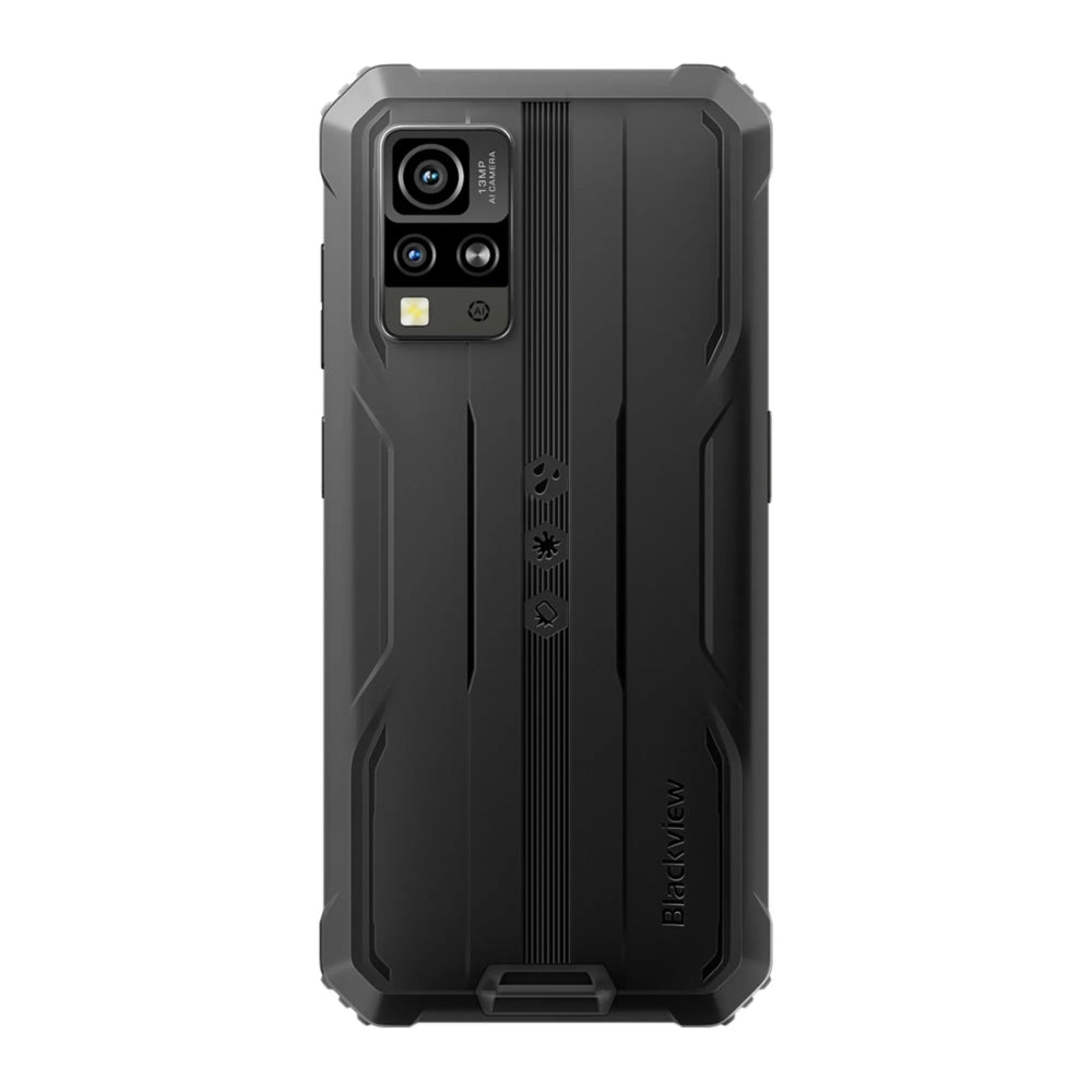 Celular Blackview Pantalla IPS 6.5" Camara 12MP/8MP + 2MP Procesador Octacore RAM 4GB Memoria 128GB Android 14 Proteccion IP68/IP69K para Aventureros color Negro BV4800 PRO-BLACK