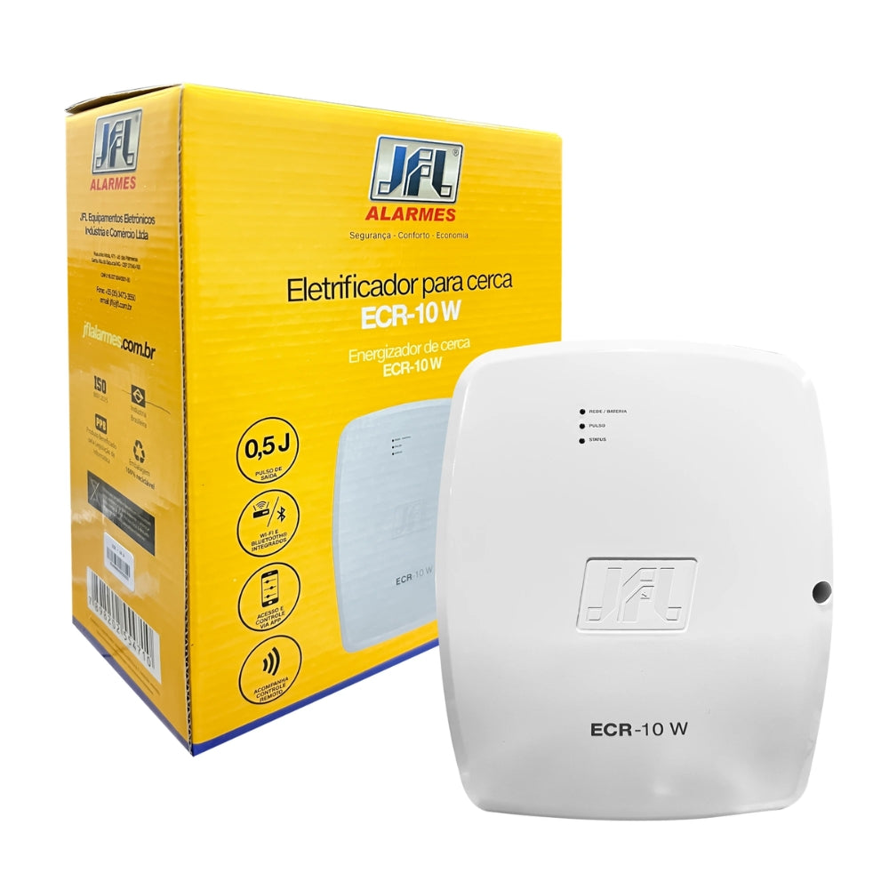 Cerca Electrica Domiciliaria JFL con WiFi y Bluetooth Acceso y Control con APP 10.000Volts Longitud Maxima 1.600 Metros ECR-10 W