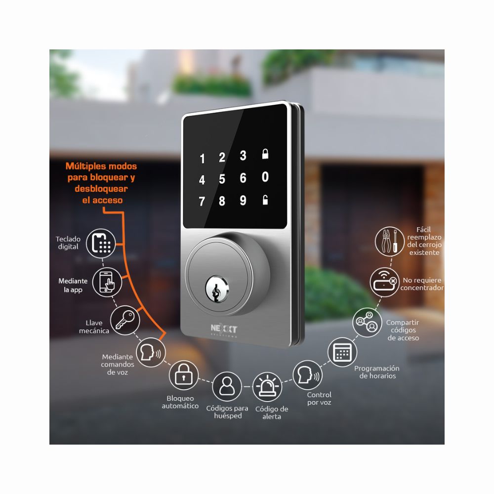 Cerradura Inteligente con Conexion WiFi Nexxt
