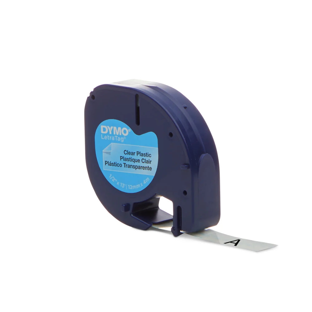 Cinta Dymo Letratag Plastico Transparente 12mm x 4m 16952