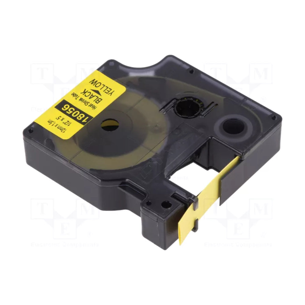 Cinta Dymo Rhino Industrial Termocontraible Negro sobre Amarillo 12mm x 1.5m 18056